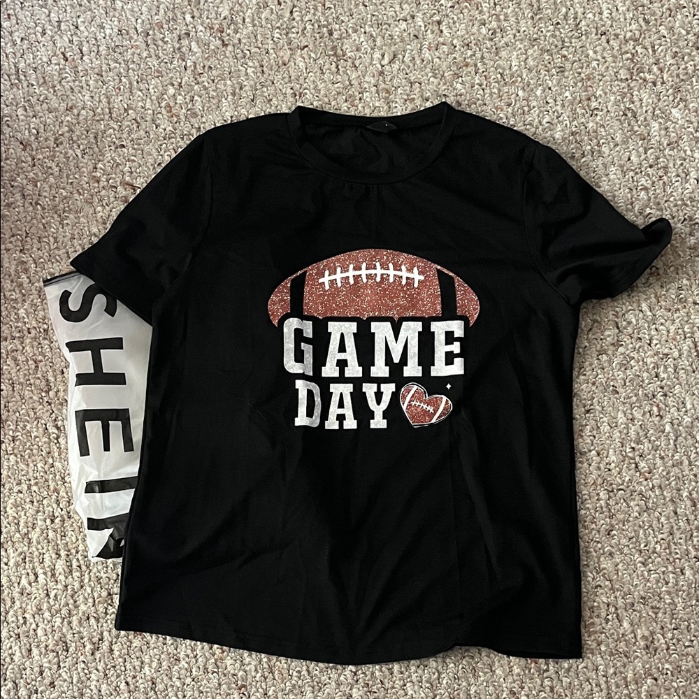 SHEIN Black Game Day Tee